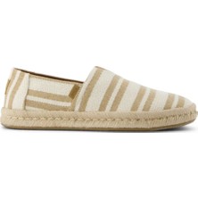Erkek Espadril / Keten 10021900 Toms Alpargata Rope 2.0 Toffee Beach Stripe