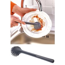 Istiridye Silikon Başlıklı Bulaşık Yıkama Fırçası - Lavabo Temizleme - Mutfak Tezgah Fırçası
