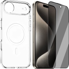 Vendas Apple iPhone 17 Air Kılıf M-Safe Şarj Özellikli Kamera Korumalı Zore Kripto Kapak + Hayalet Ekran Koruyucu