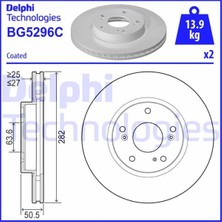 Delphı BG5296C - On Fren Dısk Ayna Focus Iv 17