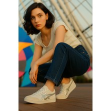 Etayger E-3154 Smb Beyaz Gümüş Unisex Sneaker Spor Ayakkabı