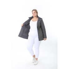 Ithal, Yumuşak Kürklü, Su Itici Mont,büyük Beden, Tavşan Tüylü Kaban,kapitone Mont, Premium Seri