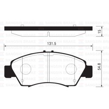 Ön Fren Balata Küçük Tip Honda Cıvıc 1.6l D16 Sı Enjeksiyonlu 92-95 1.4l D14A Euro 96-00 / Jazz 1.4 L L13A Gd 02-08