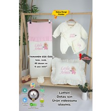 Müslin Yeni Doğan 4katlı Organik %100PAMUK Kişiye Özgü Nakışlı Hastane Çıkış Seti-Tavşan Model-1