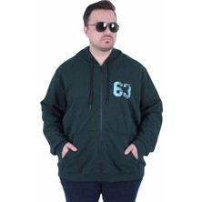 Mocgrande Büyük Beden Kapüşonlu Sweat Double Face Sixty Three 25704 Neftı