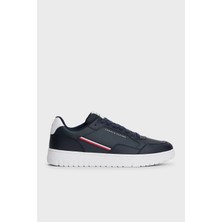 Tommy Hilfiger Logolu Deri Sneaker Ayakkabı Erkek Ayakkabı FM0FM05631 Dw5