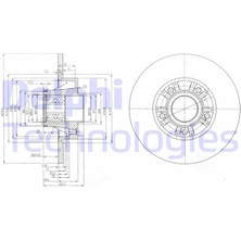 Delphı BG9031RS - Arka Fren Aynası Renault Trafıc Iı 01 06 Opel Vivaro 01 06 280×12X5DELİK