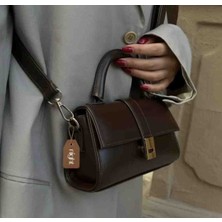 Kahverengi Şık Mini Omuz & El Çantası