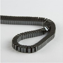 Ds-Derin Hematit Kalın Kare Taşı 6 Mm-Antrasit