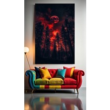 Kızıl Gökyüzü 1 Ev Duvar Salon Güzellik Salonu Ofis Dükkan Dekarasyon Kanvas Tablo