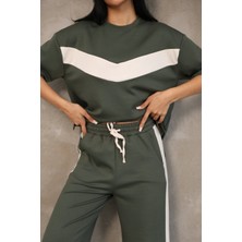 Sportiness Garnili Şerit Detaylı Modal Kısakol Eşofman Takım M Kadın Rahat Tasarım Modern Görünüm