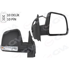 Gva 1029112 - Dış Dikiz Aynası Elektrikli Sağ Doblo Iıı 2011 Md. Sinyalli Katlanır / Power Flok Desenli 10 Fiş
