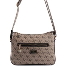 Silver Polo  Kadın Çapraz Çanta 818-47773 Sılver Polo  M178 Koyu Bej-Mat Kahve