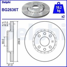 Delphı BG2636T - Ön Fren Aynası Astra F-Vectra A-Corsa B-Ascona C-Aveo-Kalos 03 13 256×20X4DLXHAVALI 569010-93182285