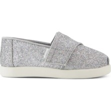 Kız Çocuk Espadril / Keten 10022111 Toms Alpargata Classic Iridescent Glimmer Silver