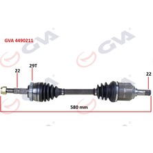 Gva 4490211 - Komple Aks Sol Corsa C-Combo 1.2-1.4 16V 1.3 Cdtı-1.7dtı 00-06 29 Diş Abs Li 580MM