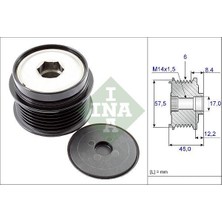 Ina 535017410 - Alternatör Kasnağı Rulmanlı Jeep Cherokee-Wrangler 2.5-2.8crd 01 Dodge Nıtro