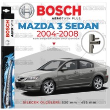 Bosch Aerotwin Muz Silecek Takımı Mazda 3 Sedan 2004-2008 ile Uyumlu