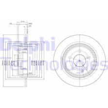 Delphı BG4063C - Arka Fren Dısk Aynası Mondeo Iv S Max Galaxy 07 14 Kuga I 08 12 / Evoque 12-18 302MM