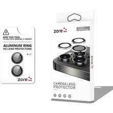Apple iPhone 17 Zore Cl-12 Premium Safir Parmak Izi Bırakmayan Anti-Reflective Kamera Lens Koruyucu