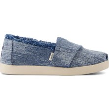 Kız Çocuk Espadril / Keten 10022091 Toms Alpargata Classic Dark Skyttextured Denim With Fray