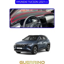 Hyundai Tucson 2021+TORPİDO Koruma Halısı Mavi Kenar