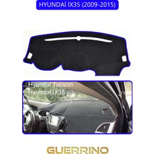 Hyundai İX35 2009-2015TORPİDO Koruma Halısı Mavi Kenar
