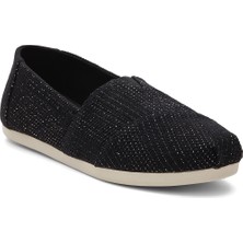 Kadın Espadril / Keten 10020656 10020665 Toms Alpargata Classic Metallic Linen Stripe