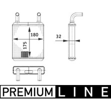 Mahle AH132000P - Kalorıfer Radyatoru Mercedes Arka Vıto W639 03
