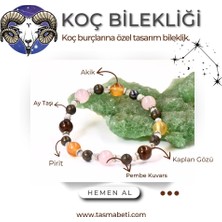 Koç Burcu Için Özel Doğal Taş Bilekliği