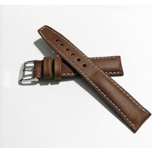 Fado&  Her Saate   Uyumlu  Hakiki  Deri   Saat Kordonu   18   mm   (289)  Beyaz Dikişli