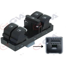 Gva 8075064 - Cam Açma Anahtarı Sol Golf 6 09-12 -Jetta 11-17 -Passat 10-14 -Tıgunan 08-18 -Touran 10-15 - Amarok 11-16