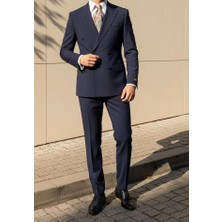 HERMOSE Signature | Gece Mavisi Kruvaze Takım Elbise