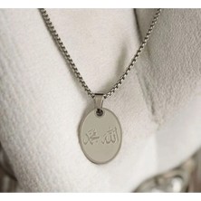 Allah Yazılı Çelik Kolye Ucu