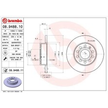 Brembo 08948810 - Arka Fren Aynası Caddy Iıı-Golf-V-Vı-Plus-Jetta Iıı-Altea 04 A3 03 Toledo Iıı-Octavıa 04 256×12X9DL 986479155-986479B78-DF4271