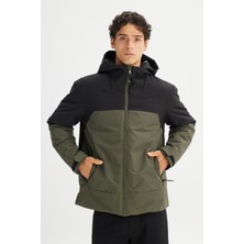 Relaxed Fit Rahat Kesim Kapüşonlu Sıcak Tutan Mont