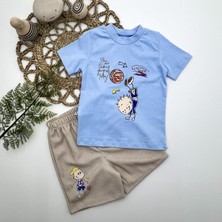 Diji Baby 1-2-3 Yaş Topçu Erkek Çocuk Baskılı Şortlu Kısa Kollu Tişört 2li Erkek Bebek Takımı
