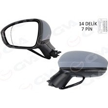 Gva 1014345 - Dış Dikiz Aynası Sol Elektrikli Isıtmalı Sinyalli Astarlı Asferik Clıo V 19- 12H7P