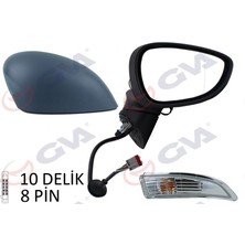 Gva 1037231 - Dış Dikiz Aynası Sağ Fıesta 12 Elektrikli Isıtmalı Katlanır Sinyalli Astarlı Asferik 10 Fiş VM-6326NEBAR 1748313