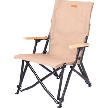 Funky Chairs Funky Chaırs Freedom Katlanabilir Alüminyum Kamp Sandalyesi Ahşap Kol Desteği ile Hafif ve Sağlam