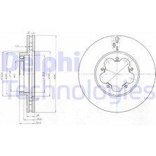 Delphı BG4007 - On Fren Dısk Aynası Transıt V347 06 14 O.ceker Olcu 280 28