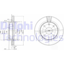 Delphı BG4003 - Ön Fren Aynası Lacettı-Nubıra 1.4 16V-1.6-1.8 05 255.8X24X4DLXHAVALI