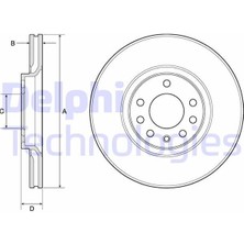 Delphı BG3770C - Ön Fren Aynası Astra H-Zafıra B-Merıva A-B-Corsa D-E-Adam-Astra G-Vectra B 308×25X5DLXHAVALI 16 Inç