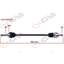Gva 4490210 - Komple Aks Sağ Corsa C-Combo 1.2-1.4 16V 1.3 Cdtı-1.7dtı 00-06 29 Diş Abs Li 931MM