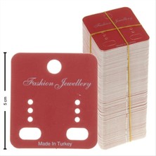 Ds-Derin Klıpsli 3 Delikli Küpe Kartı-Kahverengi