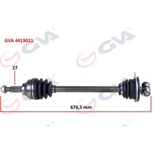 Gva 4419011 - Komple Aks Sol Trafıc Iı-Opel Vıvaro 1.9 Dcı 01 676MM
