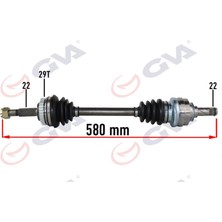 Gva 4490911 - Komple Aks Sol Opel-Merıva A 1.6 03-10 Abs Li 29 Diş 580MM