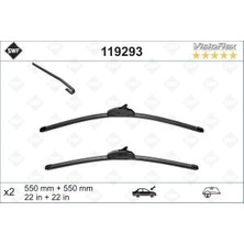 Valeo 119293 - Silecek 55 55×2 Flatblade-Muz Tipi Landrover Dıscovery 3 04 Rangerover Sport 05