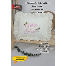 Müslin Yeni Doğan 4katlı Organik %100PAMUK Kişiye Özgü Nakışlı Hastane Çıkış Seti (Güllü Model-2)