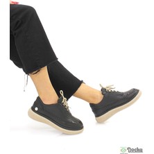 Mammimia Kadın Spor Tarz Ortopedik Hakiki Deri Düz Taban Mevsimlik Hafif Günlük Ayakkabı M26/KA115